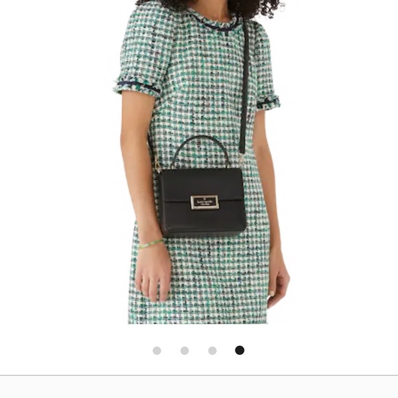 Kate Spade Reegan Top Handle Black Crossbody Bag with Gold Accents - Picture 14 of 17